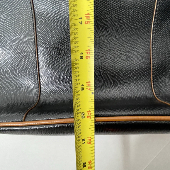 Y2K Baekgaard Black Leather Tote Bag Minimalist Slouchy Shoulder Purse 90s Style - Picture 10 of 10